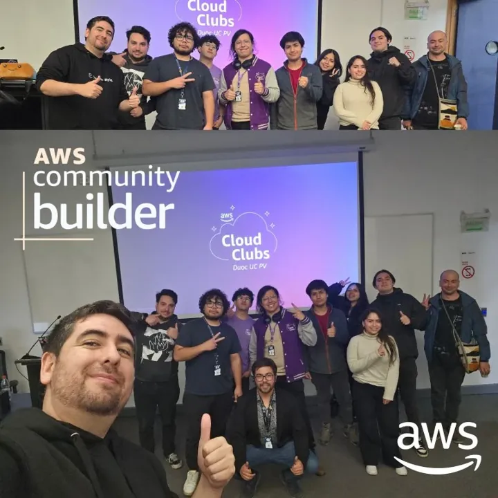 Asistentes a la charla del AWS Cloud Club de Duoc UC Plaza Vespucio